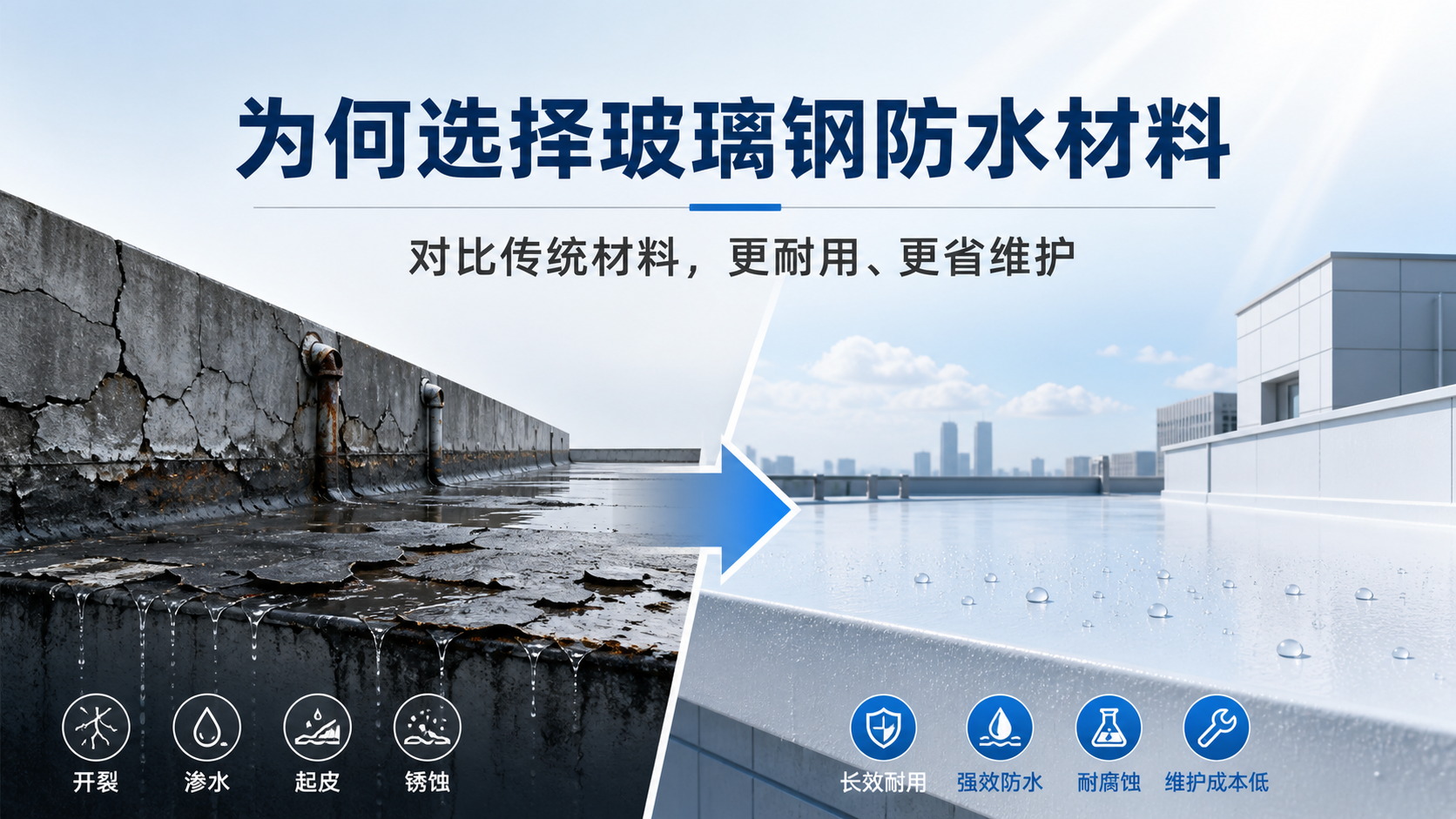 在可克达拉，为何选择玻璃钢防水材料而非传统材料